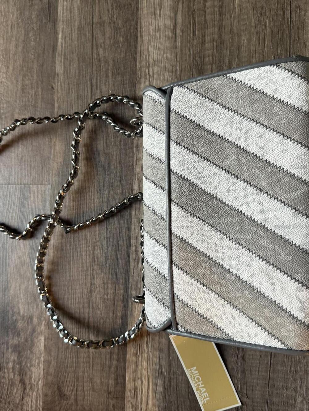 Michael Kors Rose Medium Flap Shoulder Bag - PRL Grey Multi - Picture 6 of 6